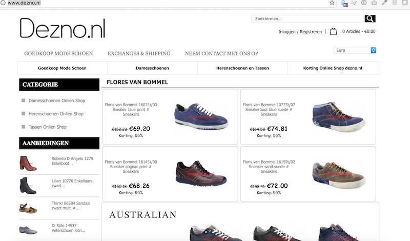 in de tussentijd Proberen tafel Fake schoenen op een fake .nl webshop gekocht